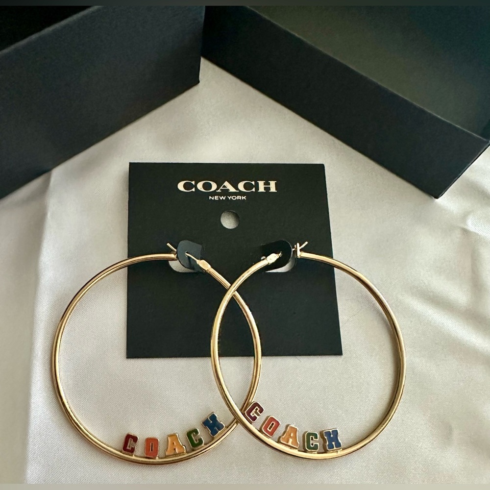 Coach Pride Medium Hoop Earrings- NWT 🌈🌈🌈🌈